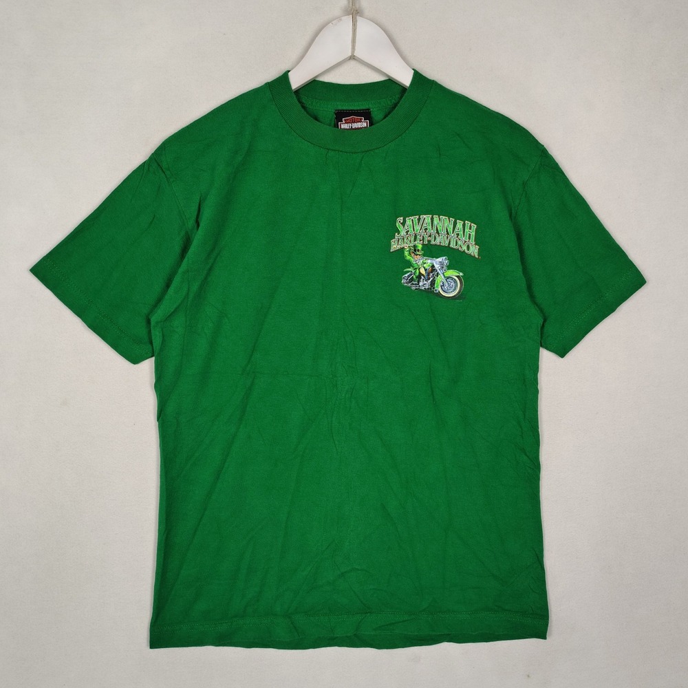 Harley-Davidson Savannah Georgia St Patricks Day Leprechaun Green T-Shirt Mens M